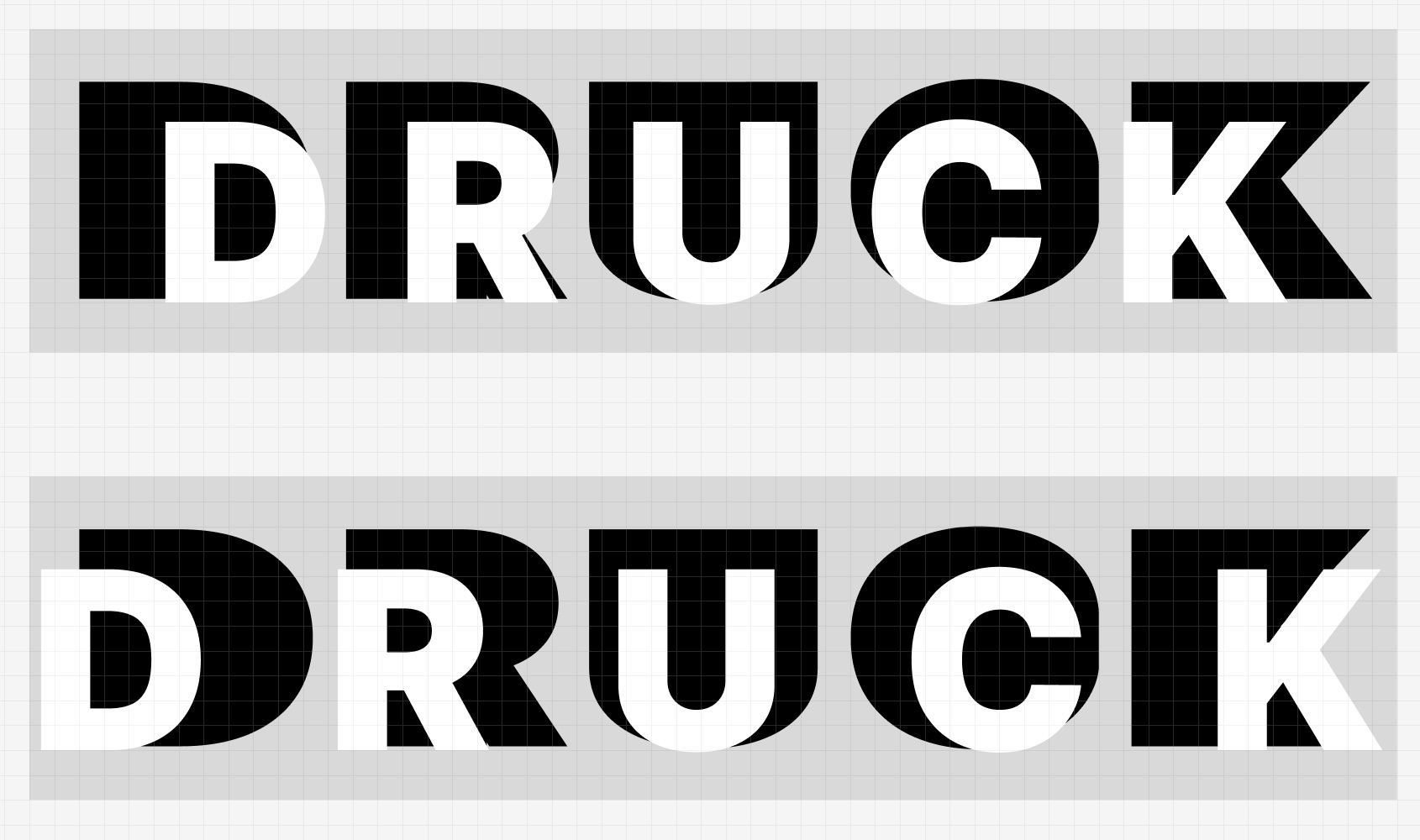 Final designs having a label consisting of 2 different layers of text with a different line spacing